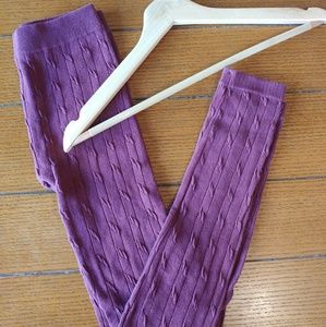 🙈Cable Knit Footless Leggings